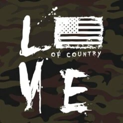 Women'sLove Of Country T-Shirt - Woodland Camo -Fashion Trend Clothing Store GS5022 Women sWoodlandCamoLoveofCountry STANDARD WEB READY frontArt