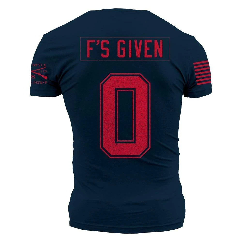 Zero F's Given T-Shirt - Midnight Navy 10 Zero F's Given T-Shirt - Midnight Navy - Image 8