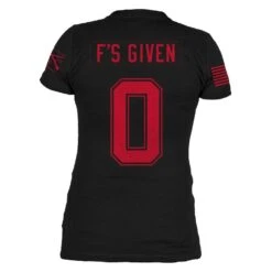 Women's Zero F's Given V-Neck - Black -Fashion Trend Clothing Store GS5067 Women s Zero F s Given back WEB READY min