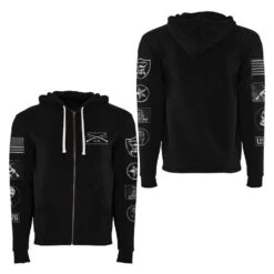 Grunt Style Patch Full-Zip Hoodie - Black