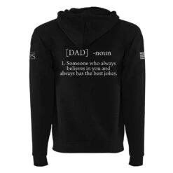 Men's Dad Defined Full-Zip Hoodie - Black -Fashion Trend Clothing Store GS5084 Dad Defined Full Zip Hoodie Black BACK WEB READY