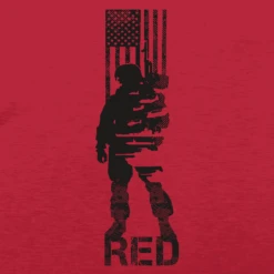 R.E.D. All Forces T-Shirt - Red -Fashion Trend Clothing Store GS5110 R.E.D.AllForces Red STANDARD WEB READY 2021backartonly min