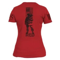Women's R.E.D. All Forces T-Shirt - Red -Fashion Trend Clothing Store GS5111 Women sR.E.D.AllForces Red STANDARD WEB READY 2021back min