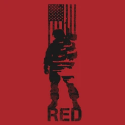 Women's R.E.D. All Forces T-Shirt - Red -Fashion Trend Clothing Store GS5111 Women sR.E.D.AllForces Reds STANDARD WEB READY 2021bk min