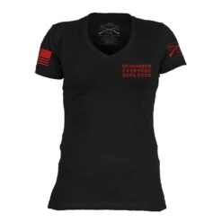 Women's R.E.D. All Forces V-Neck - Black -Fashion Trend Clothing Store GS5112 Women sR.E.D.AllForces STANDARD WEB READY 2021ft min