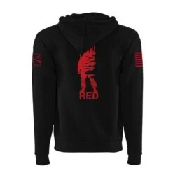 R.E.D. All Forces Premium Full Zip Hoodie - Black -Fashion Trend Clothing Store GS5113 back STANDARD WEB READY 2021bk min