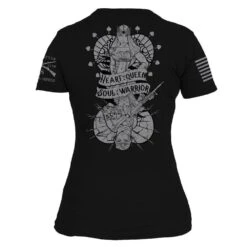 Women's Heart And Soul Of A Warrior T-Shirt - Black -Fashion Trend Clothing Store GS5119 HeartandSoulofaWarrior Black STANDARD WEB READYBack