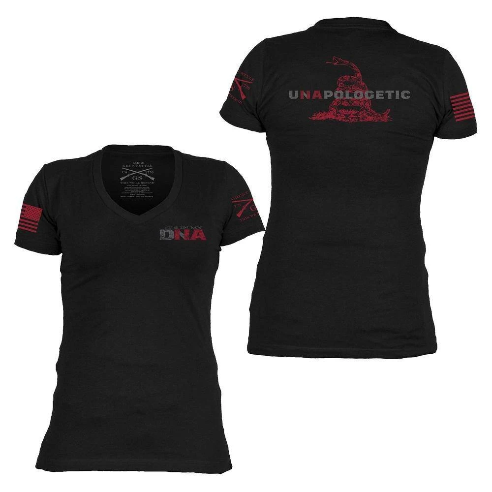 Women's Unapologetically 2A V-Neck - Black 5 Women's Unapologetically 2A V-Neck - Black - Image 3
