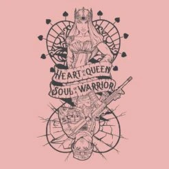 Women's Heart And Soul Of A Warrior T-Shirt - Desert Pink -Fashion Trend Clothing Store GS5172 HeartandSoulofaWarrior DesertPink STANDARD WEB READY backArt min