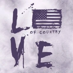 Women's Love Of Country Hoodie - Purple Haze Wash -Fashion Trend Clothing Store GS5184 LoveofCountryHoodie PurpleHazeWash STANDARD WEB READY frontArt