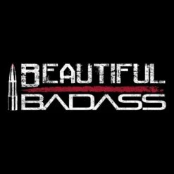 Women's Beautiful Badass Cropped T-Shirt - Black 19 Women's Beautiful Badass Cropped T-Shirt - Black -Fashion Trend Clothing Store GS5218 BeautifulBadassCroppedTee Black STANDARD WEB READY frontART