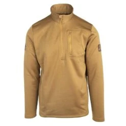 Men's 1/2 Zip Waffle Top - Coyote -Fashion Trend Clothing Store GS5313 GruntStyle1 2ZipWaffleTop Coyote
