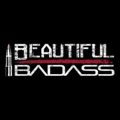 Women's Beautiful Badass V-Neck - Black -Fashion Trend Clothing Store GS5314 Women sBeautifulBadassV Neck Black STANDARD WEB READY frontART min