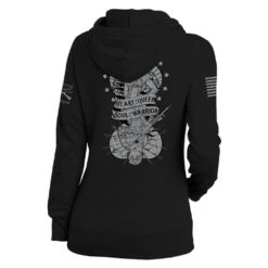 Women's Heart And Soul Of A Warrior Hoodie - Black -Fashion Trend Clothing Store GS5379 Women sHeartandSoulofaWarriorHoodie Black STANDARD WEB READY back