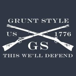 Stars And Stripes Logo T-Shirt - Navy -Fashion Trend Clothing Store GS5403 GSStarsandStripesLogo Navy STANDARD WEB READY 2022FRONTART