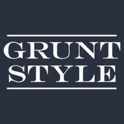 Grunt Style Stacked Logo T-Shirt - Navy -Fashion Trend Clothing Store GS5404 GruntStyleStackedLogo Navy STANDARD WEB READYFrontArt