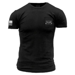 Rifle Flag Pocket T-Shirt - Black Heather -Fashion Trend Clothing Store GS5415 RifleFlagBlackHeatherPocketTee STANDARD WEB READY Front