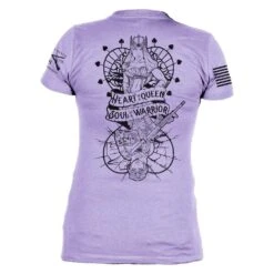 Women's Heart And Soul Of A Warrior V-Neck - Lavender -Fashion Trend Clothing Store GS5422 HeartandSoulofaWarriorV Neck Lavender STANDARD WEB READYBack