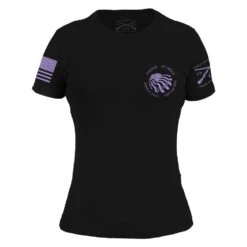 Women's Flag Salute T-Shirt - Black -Fashion Trend Clothing Store GS5423 Women sFlagSalute Black STANDARD WEB READY 2022frt