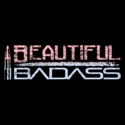 Women's Beautiful Badass Ombre T-Shirt- Black -Fashion Trend Clothing Store GS5425 BeautifulBadassOmbre Black STANDARD WEB READY 2022FRONTART