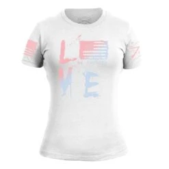 Women's Love Of Country Ombre T-Shirt - White -Fashion Trend Clothing Store GS5426 LoveofCountryOmbre White STANDARD WEB READY 2022FRONT