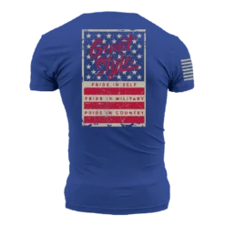 Grunt Style Stars & Bars T-Shirt - Royal -Fashion Trend Clothing Store GS5484 GruntStyleStars BarsMen sTee Royal WEB READY 2022bk