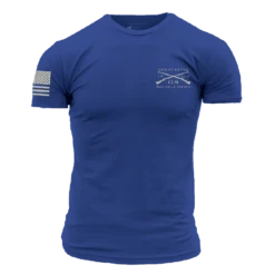 Grunt Style Stars & Bars T-Shirt - Royal -Fashion Trend Clothing Store GS5484 GruntStyleStars BarsMen sTee Royal WEB READY 2022frt