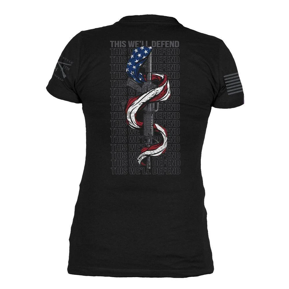 Women's This We'll Defend 2A V-Neck - Black 7 Women's This We'll Defend 2A V-Neck - Black - Image 5