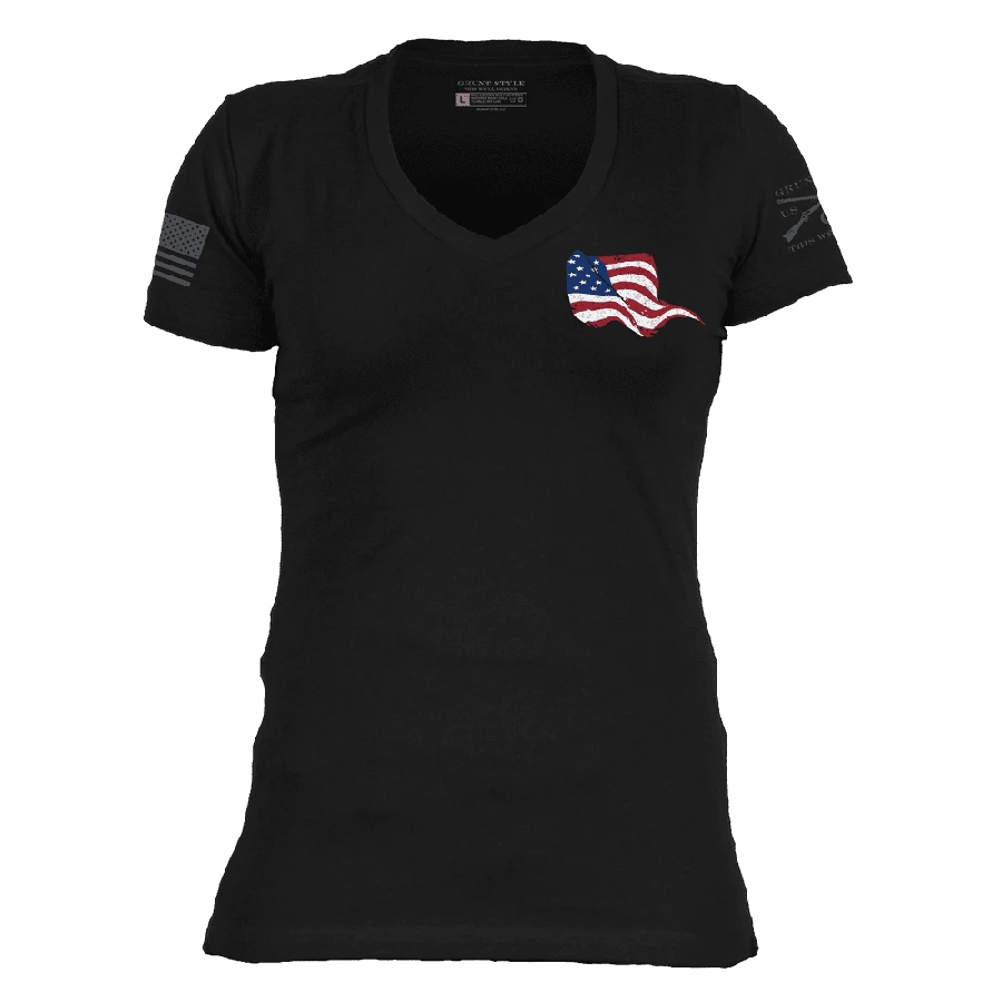 Women's This We'll Defend 2A V-Neck - Black 6 Women's This We'll Defend 2A V-Neck - Black - Image 4