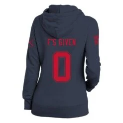 Women's Zero F's Given Hoodie - Navy -Fashion Trend Clothing Store GS5516 Women s Zero F s Given Hoodie back WEB READY