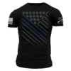 Support Blue Line T-Shirt - Black 1 Support Blue Line T-Shirt - Black -Fashion Trend Clothing Store GS5604 Support Blue Line Men s Tee Black WEB READY
