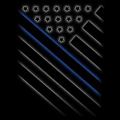 Support Blue Line T-Shirt - Black -Fashion Trend Clothing Store GS5604 Support Blue Line Men s Tee Black WEB READY Artwork