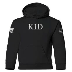 Youth Kid Defined Hoodie - Black -Fashion Trend Clothing Store GS5695 KidDefinedYouthHoodie Black WEB READY Front