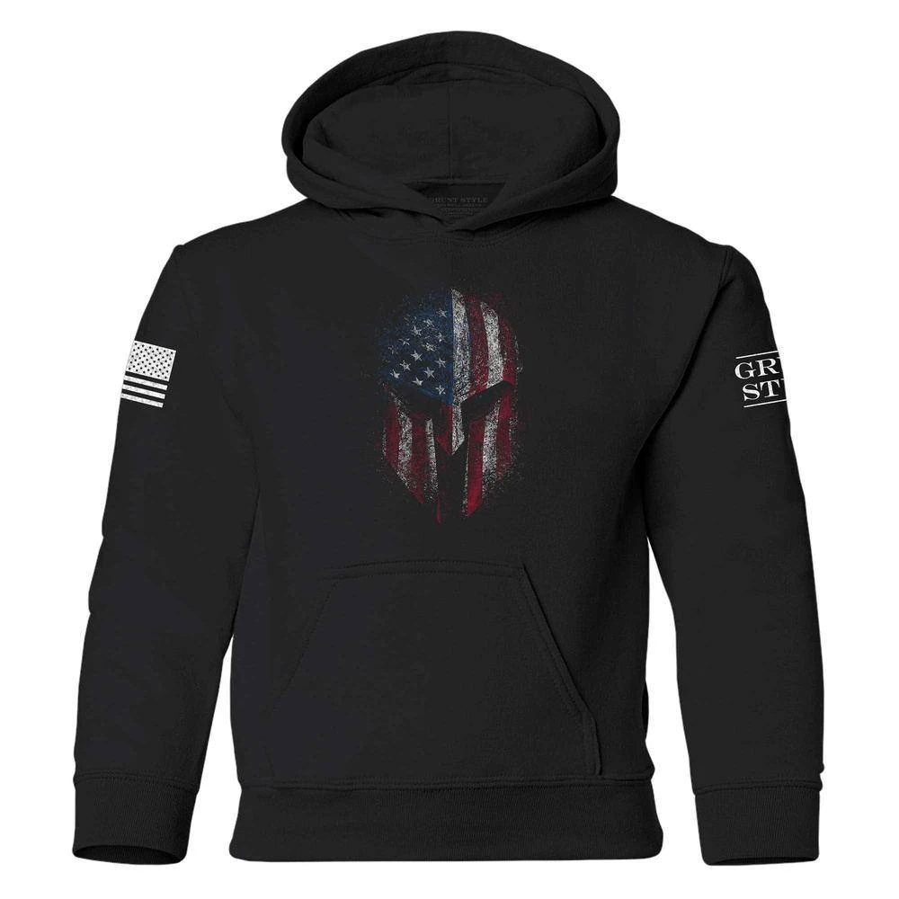 Youth American Spartan Hoodie - Black 4 Youth American Spartan Hoodie - Black - Image 2