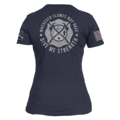 Women's Wherever Flames May Rage Slim Fit T-Shirt - Midnight Navy 20 Women's Wherever Flames May Rage Slim Fit T-Shirt - Midnight Navy -Fashion Trend Clothing Store GS5717 Women sWhereverFlamesMayRageSlimFitTee MidnightNavy WEB READY Back