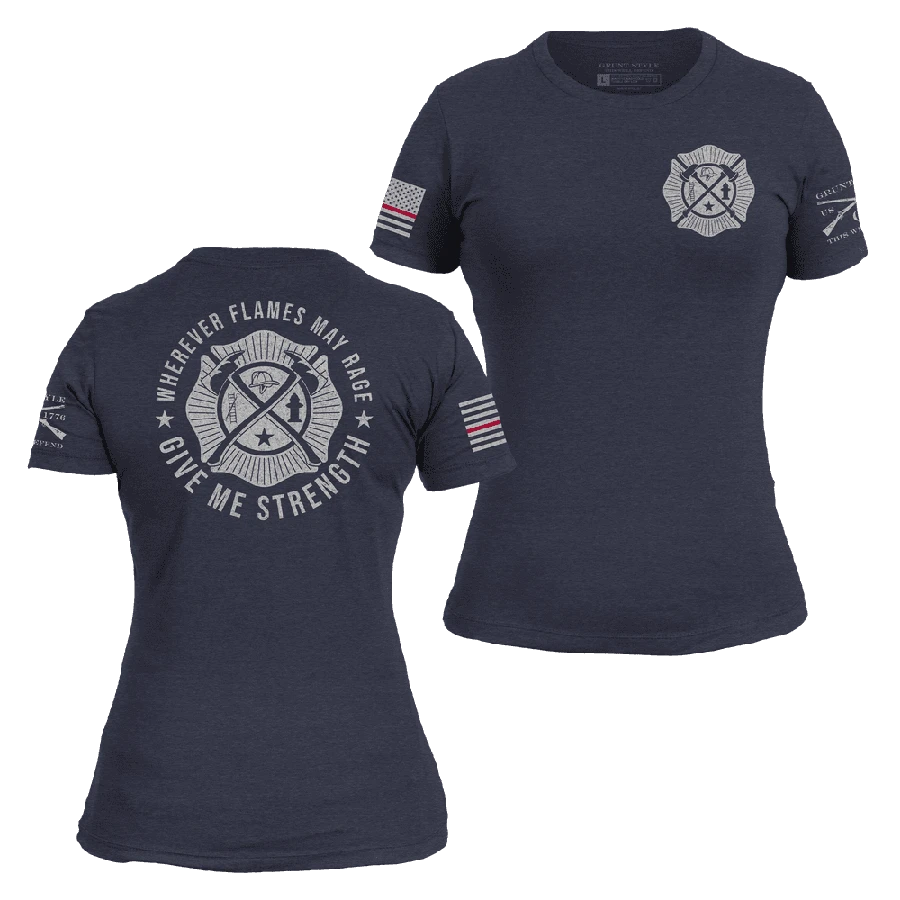 Women's Wherever Flames May Rage Slim Fit T-Shirt - Midnight Navy 5 Women's Wherever Flames May Rage Slim Fit T-Shirt - Midnight Navy - Image 3