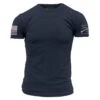 Red Line Flag Basic T-Shirt - Midnight Navy 1 Red Line Flag Basic T-Shirt - Midnight Navy -Fashion Trend Clothing Store GS5718 Men sRedLineFlagBasicTee MidnightNavy WEB READY front