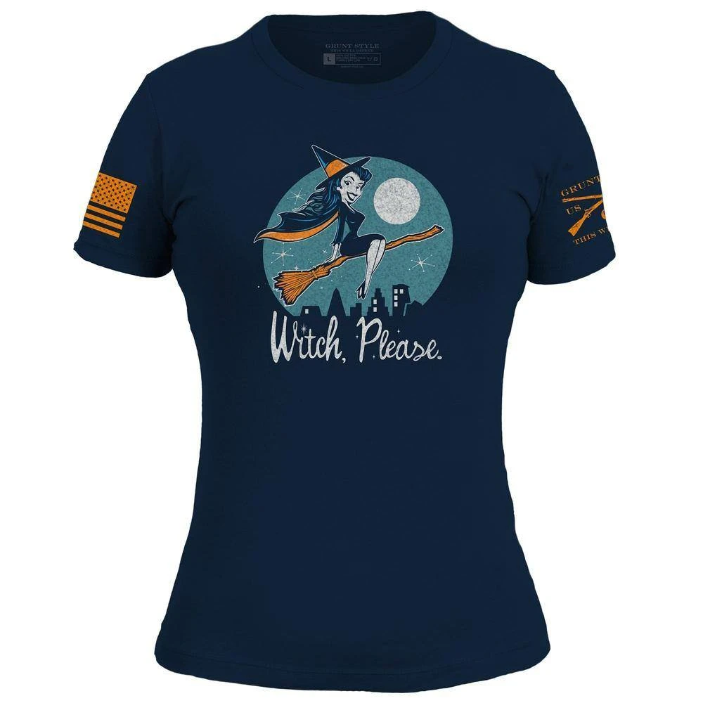 Women's Witch, Please Slim Fit T-Shirt - Midnight Navy 4 Women's Witch, Please Slim Fit T-Shirt - Midnight Navy - Image 2