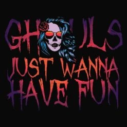 Women's Ghouls Just Wanna Have Fun Slim Fit T-Shirt - Black -Fashion Trend Clothing Store GS5733 Women sGhoulsJustWannaHaveFunSlimFitTee Black WEB READYART