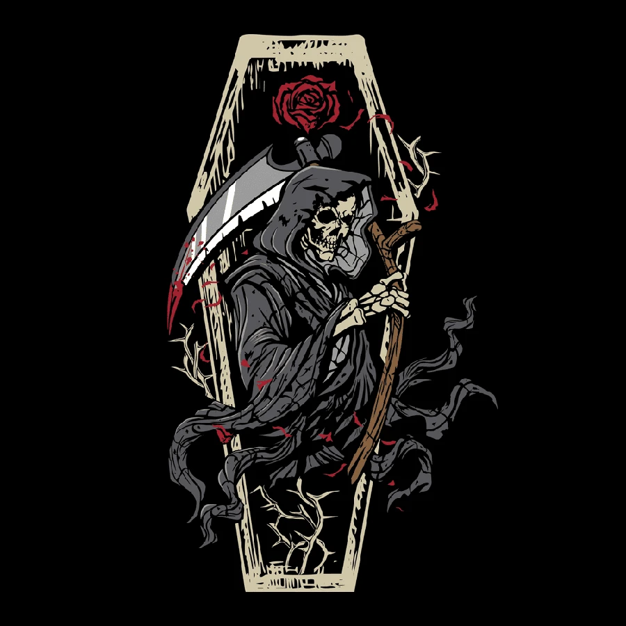 Grim Reaper T-Shirt - Black 7 Grim Reaper T-Shirt - Black - Image 5