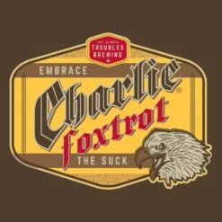 Charlie Foxtrot Brewing T-Shirt - Heather Brown -Fashion Trend Clothing Store GS5741 Men sCharlieFoxtrotBrewingTee HeatherBrownFRONTART