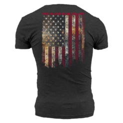 Red Blood Blue Collar™ T-Shirt - Charcoal -Fashion Trend Clothing Store GS5758 Men sRedBloodBlueCollarTee Charcoal WEB READYBack