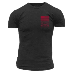 Red Blood Blue Collar™ T-Shirt - Charcoal -Fashion Trend Clothing Store GS5758 Men sRedBloodBlueCollarTee Charcoal WEB READYFront