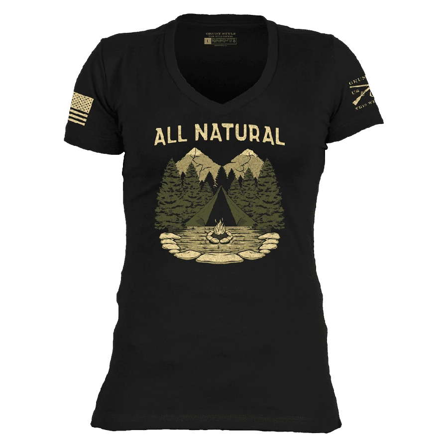 Women's All NaturalV-Neck - Black 4 Women's All NaturalV-Neck - Black - Image 2