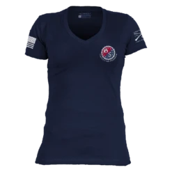 Women's Kick Ass Brewing V-Neck - Midnight Navy 22 Women's Kick Ass Brewing V-Neck - Midnight Navy -Fashion Trend Clothing Store GS5779 Women sKickAssBrewingV Neck MidnightNavyWEB READY Front