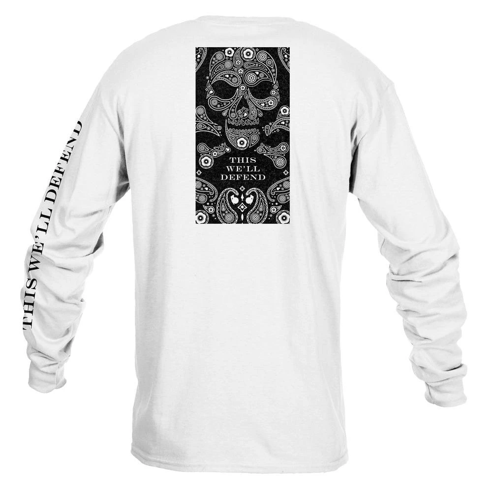 Death Paisley Long Sleeve - White 10 Death Paisley Long Sleeve - White - Image 8