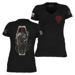 Women's Grim Reaper V-Neck - Black -Fashion Trend Clothing Store GS5787 Women sGrimReaperV Neck Black WEB READY 2023frtbk
