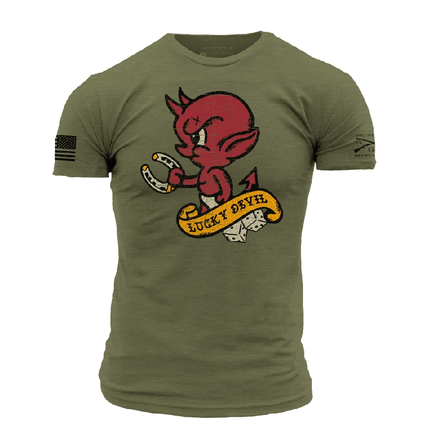 Lucky Devil T-Shirt - Military Green 3 Lucky Devil T-Shirt - Military Green