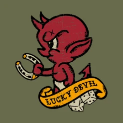 Lucky Devil T-Shirt - Military Green 13 Lucky Devil T-Shirt - Military Green -Fashion Trend Clothing Store GS5790 LuckyDevilMen sTee MilitaryGreen WEB READY 2023art