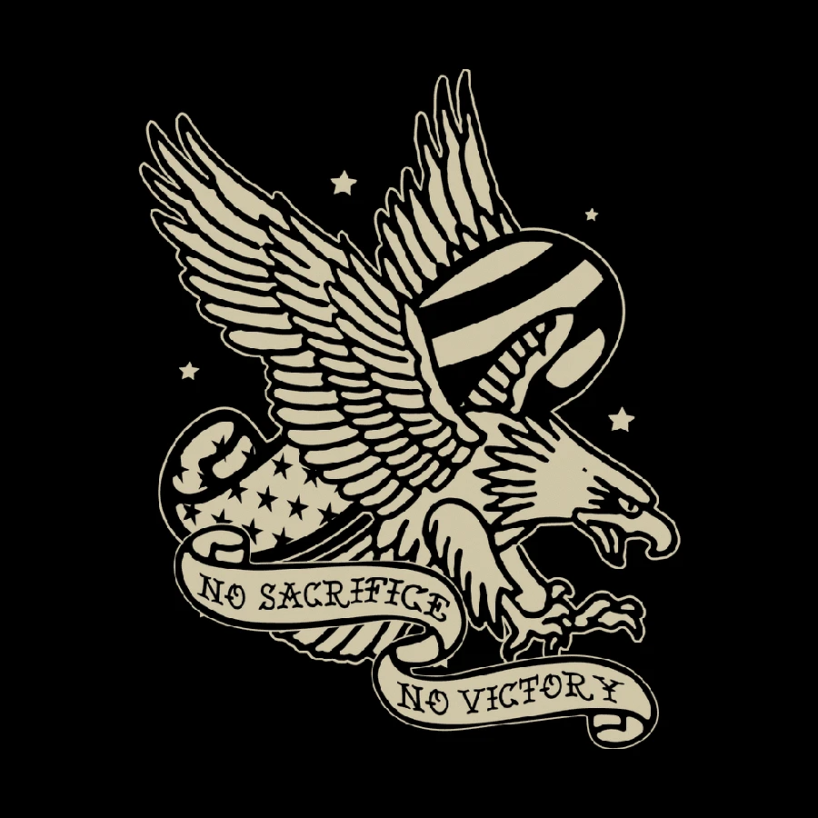 No Sacrifice No Victory Hoodie - Black 9 No Sacrifice No Victory Hoodie - Black - Image 7